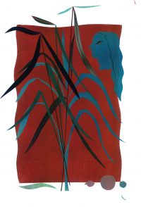 PIANTA DELL'IBIS, 33x48 cm, oil on paper, 2020